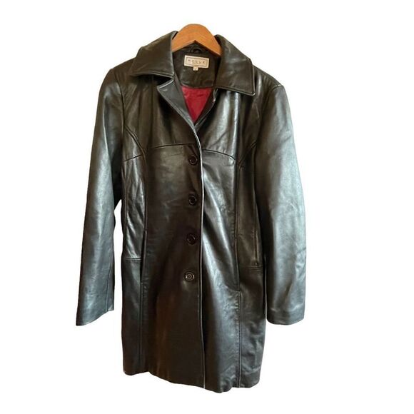 Pelle Studio~  Black Long Leather Jacket ~ Fully Lined ~ size XL~smooth leather - Picture 3 of 16